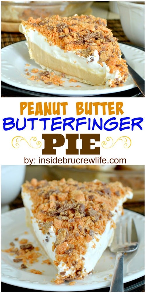 Peanut Butter Butterfinger Pie