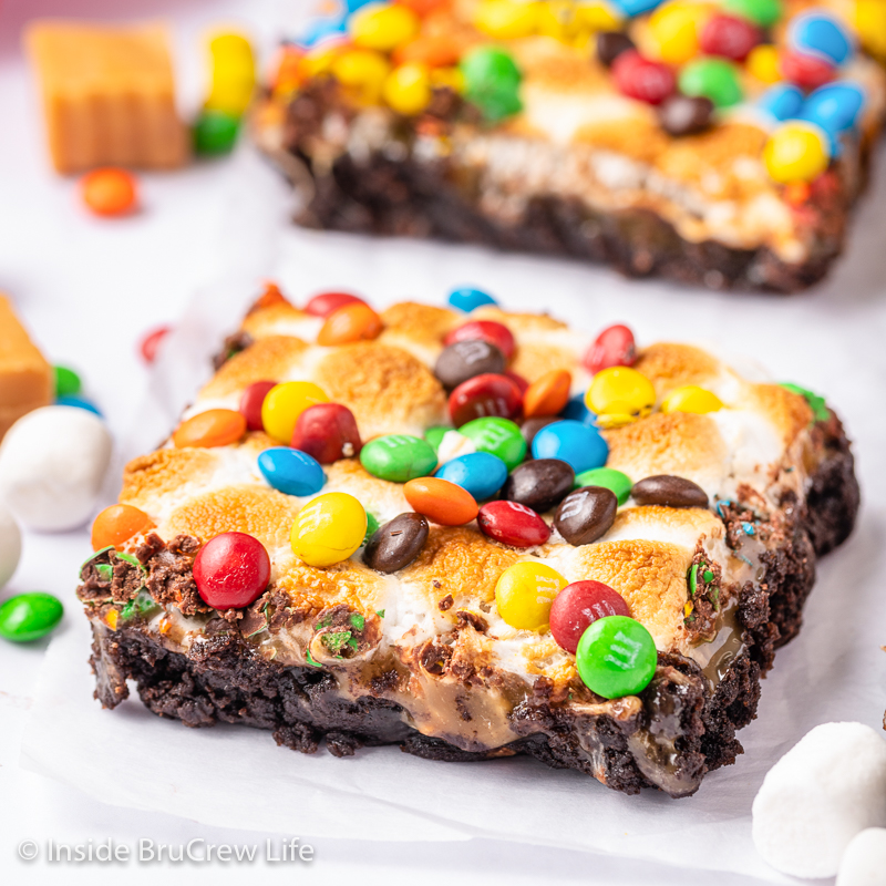 Marshmallow Reeses Blonde Brownies
