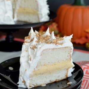 Pumpkin Toffee Angel Food Cake