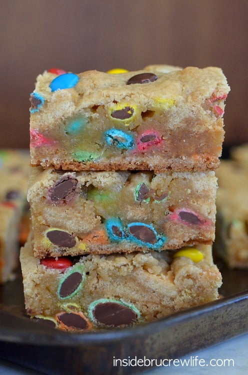 M&M Blonde Brownies 