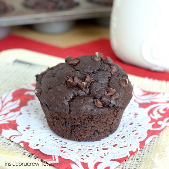 Skinny Chocolate Muffins - healthier choices for a skinny chocolate breakfast