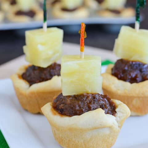 Tropical Meatball Crescent Cups