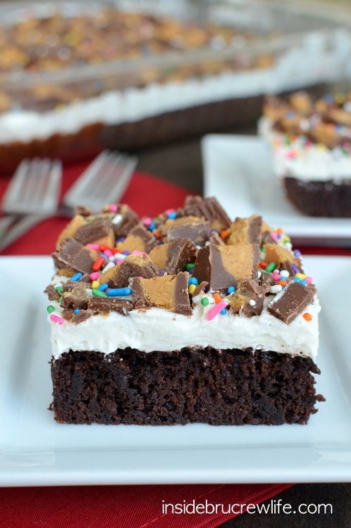 White Chocolate Reese's Brownies 