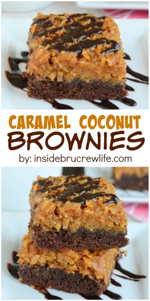 Caramel Coconut Brownies