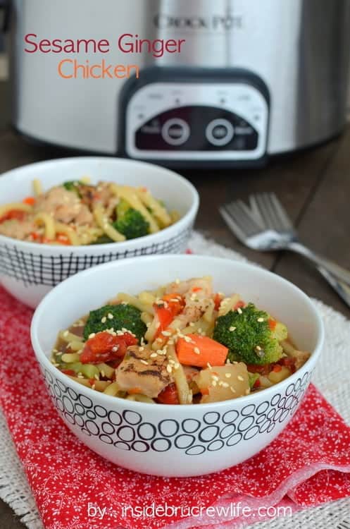 Sesame Ginger Chicken - easy chicken meal from Crock Pot Cuisine #crockpotcuisine #ad