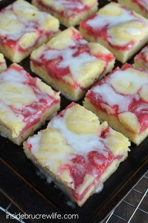 Strawberry Lemon Snack Cake 