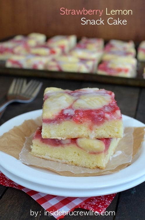 Strawberry and lemon makes this a delicious cake choice for breakfast or any time of day!!