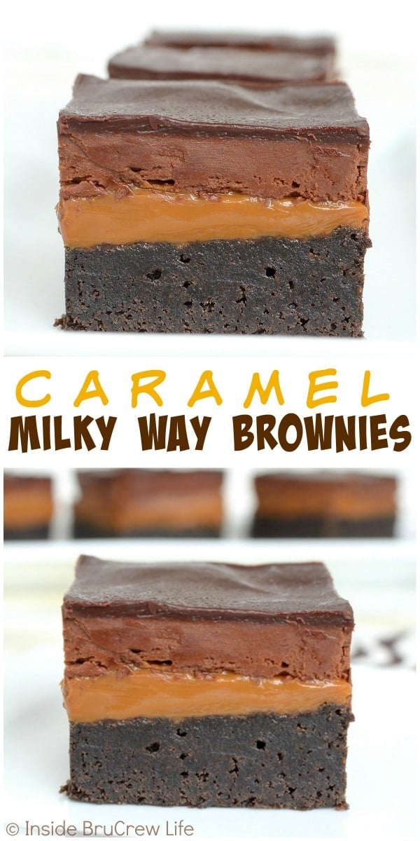 Chocolate and caramel layers add a decadent and delicious flair to homemade brownies.