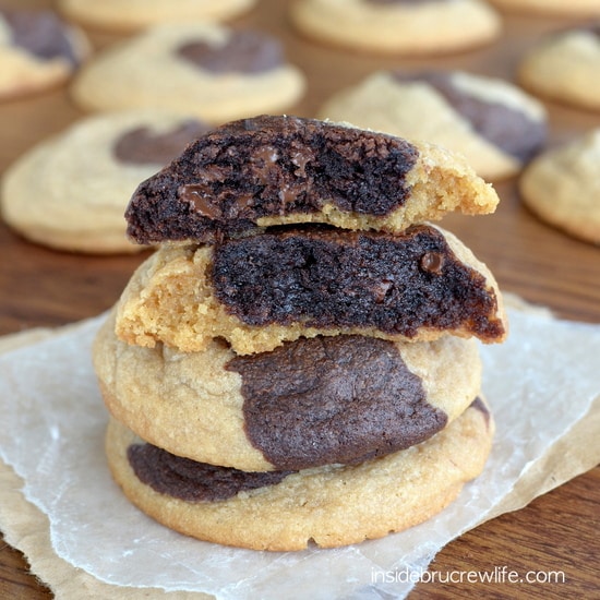 Chocolate Biscoff Swirl Cookies - chocolate and Biscoff cookie dough swirled into one fabulous cookie