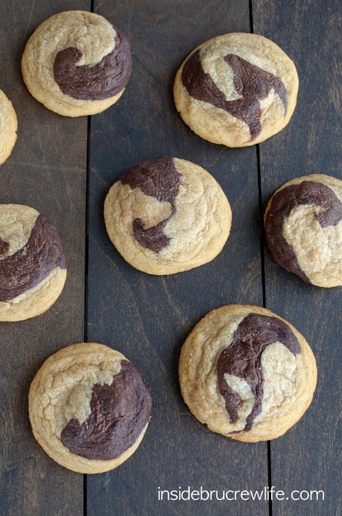 Chocolate Biscoff Swirl Cookies - chocolate and Biscoff cookie dough swirled into one fabulous cookie
