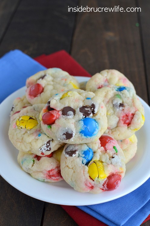 Sprinkles and M&M's turn these cookies into a fun birthday treat!