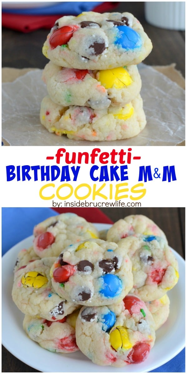 Sprinkles and M&M's turn these cookies into a fun birthday treat!