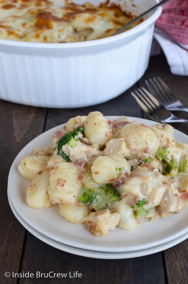 Loaded Chicken Alfredo Gnocchi Bake