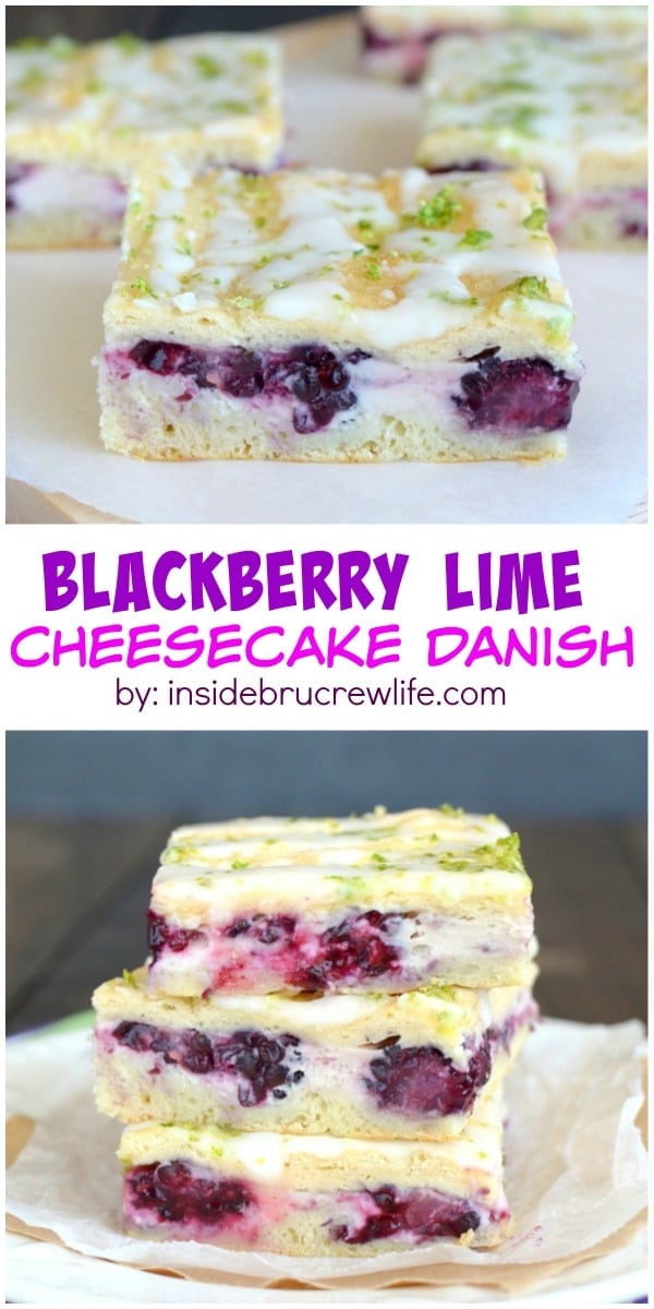 Blackberry and lime flavors make this cheesecake danish absolutely delicious and perfect for any brunch!
