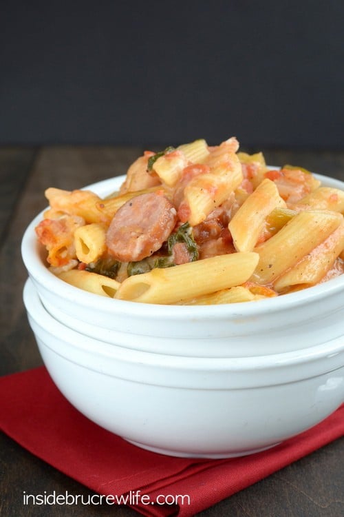 Chicken Sausage Pasta Bake 