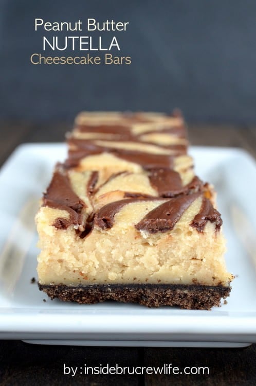 Peanut Butter Nutella Cheesecake Bars