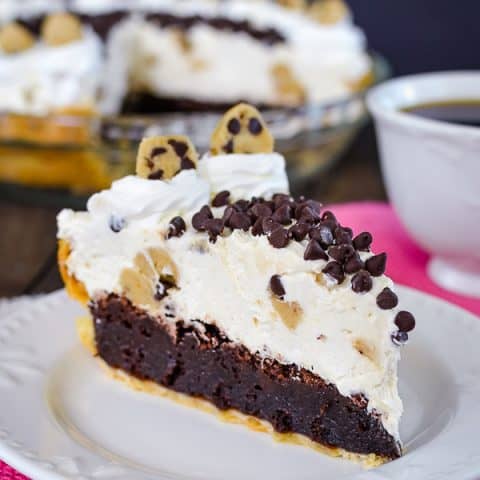 Cookie Dough Cheesecake Brownie Pie