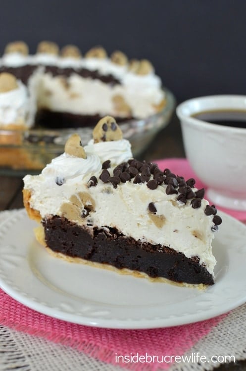 Cookie Dough Cheesecake Brownie Pie 