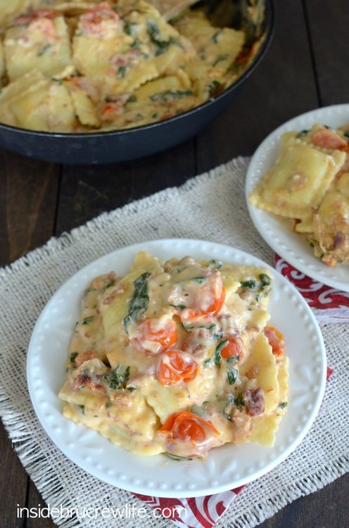 Alfredo, ravioli, and BLT flavors make this 30 minute skillet dinner a winner every time!