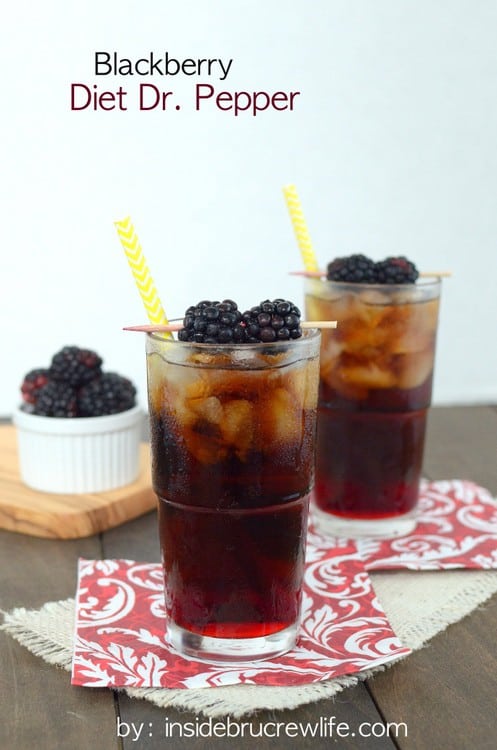 Blackberry Diet Dr. Pepper - blackberry syrup added to Diet Dr. Pepper is so delicious