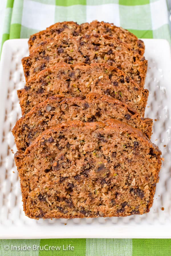 Best Chocolate Chip Zucchini Bread - this easy zucchini bread is loaded with chocolate chips, pecans, and coconut. It's such a great recipe to enjoy for breakfast. #zucchini #sweetbread #breakfast #brunch #recipe