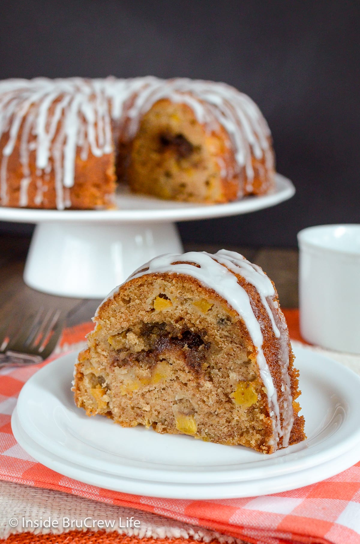 Peach Swirl Bundt Cake