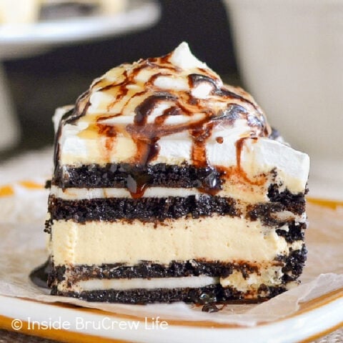 Salted Caramel Oreo Icebox Cake