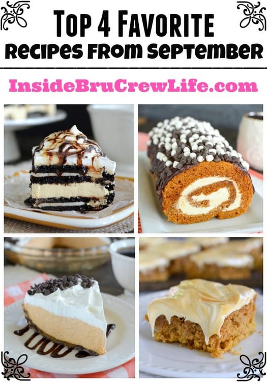 Top 4 Favorite Recipes from September on Inside BruCrew Life