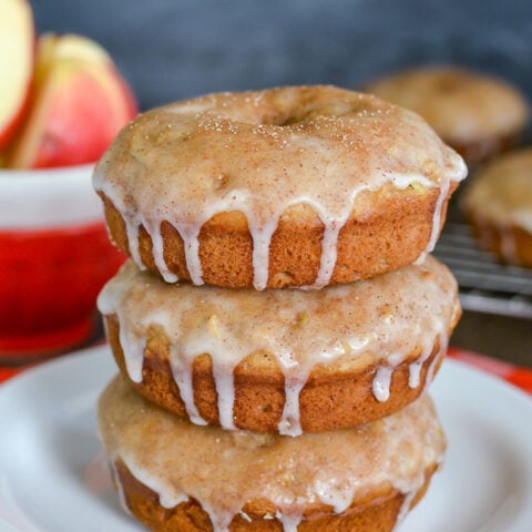 Glazed Cinnamon Apple Donuts