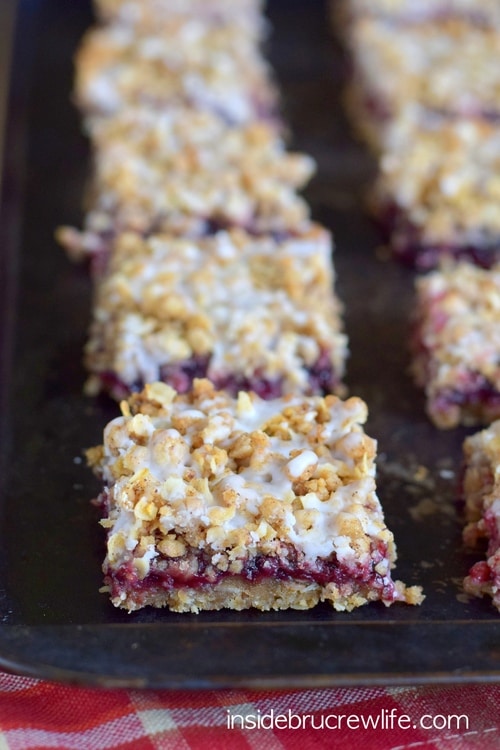 Brown butter and blackberry make these crumble bars disappear in no time! Perfect for enjoying anytime!