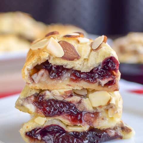 Cherry Almond Brie Bites