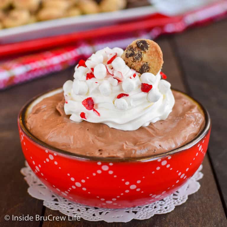 Easy Hot Chocolate Cheesecake Dip Recipe Inside BruCrew Life