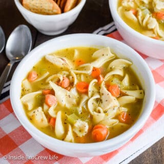 Easy Chicken Noodle Soup - Inside BruCrew Life
