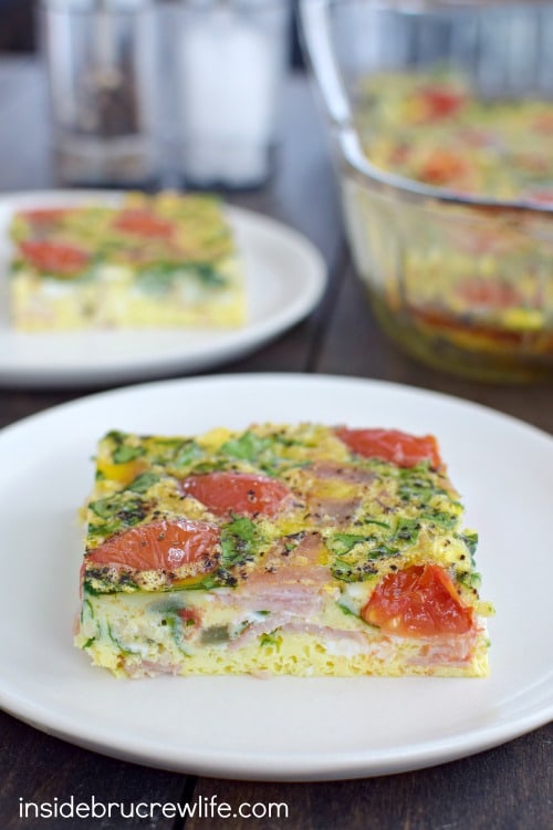 Ham and Tomato Egg Bake