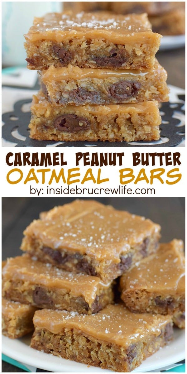 These caramel peanut butter bars are absolutely delicious! Sweet and salty in every bite!