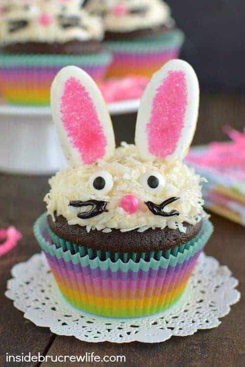 Chocolate Coconut Bunny Cupcakes