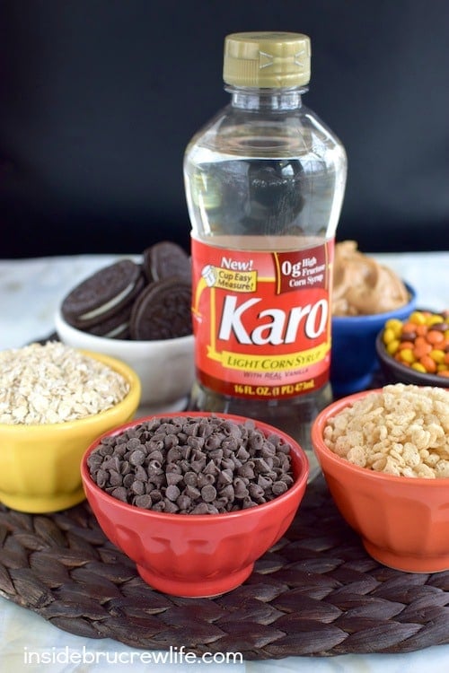 Peanut Butter Cookies and Cream Granola Bars ingredients