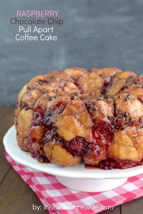 Chocolate chips and fresh raspberries make this easy coffee cake a delicious breakfast or brunch choice. #becomeabetterbaker