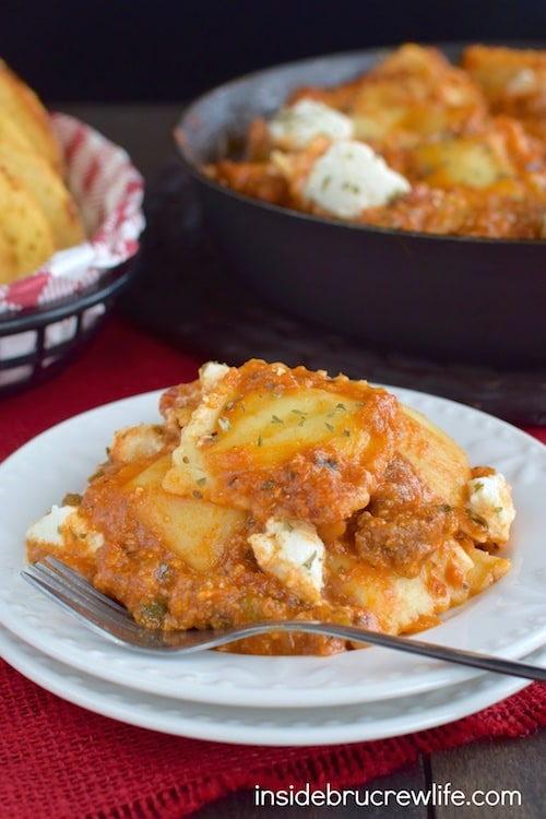 Skillet Lasagna Ravioli