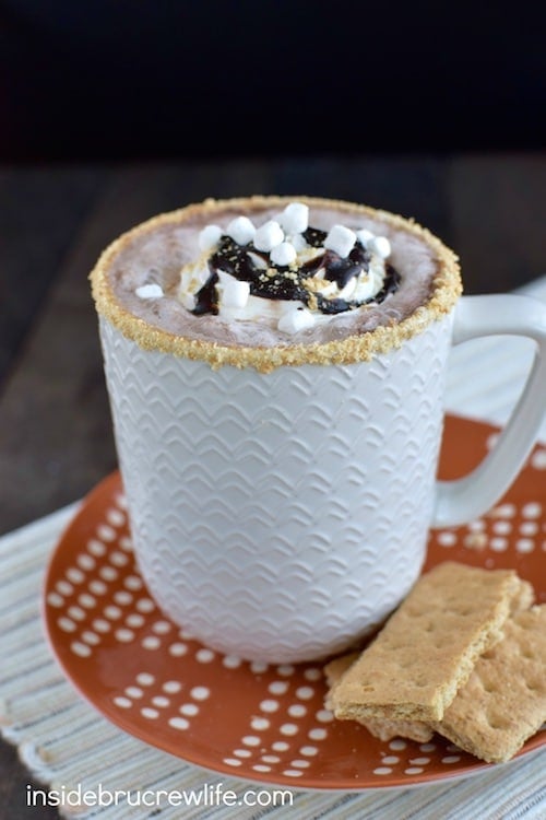 This fun coffee drink has all the flavor of a s'mores without all the work. Perfect drink to relax with this afternoon.