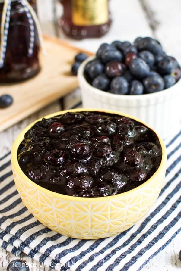 Honey Blueberry Sauce - adding honey to fresh blueberries creates an easy and delicious sauce and filling. Perfect for pastries or baked goods.