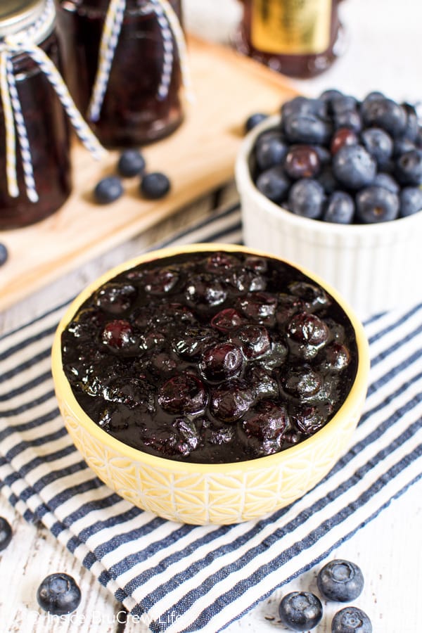 Honey Blueberry Sauce - blueberries and honey create an easy and delicious sauce that is great for pastries or baked goods.