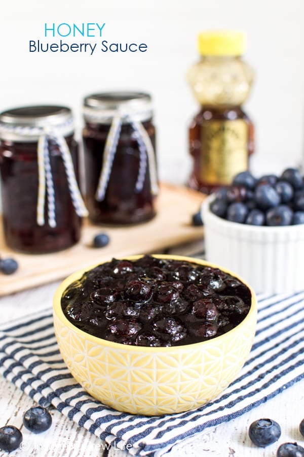 Honey Blueberry Sauce - fresh blueberries and honey create a delicious and easy filling that is great for pastries or baked goods.