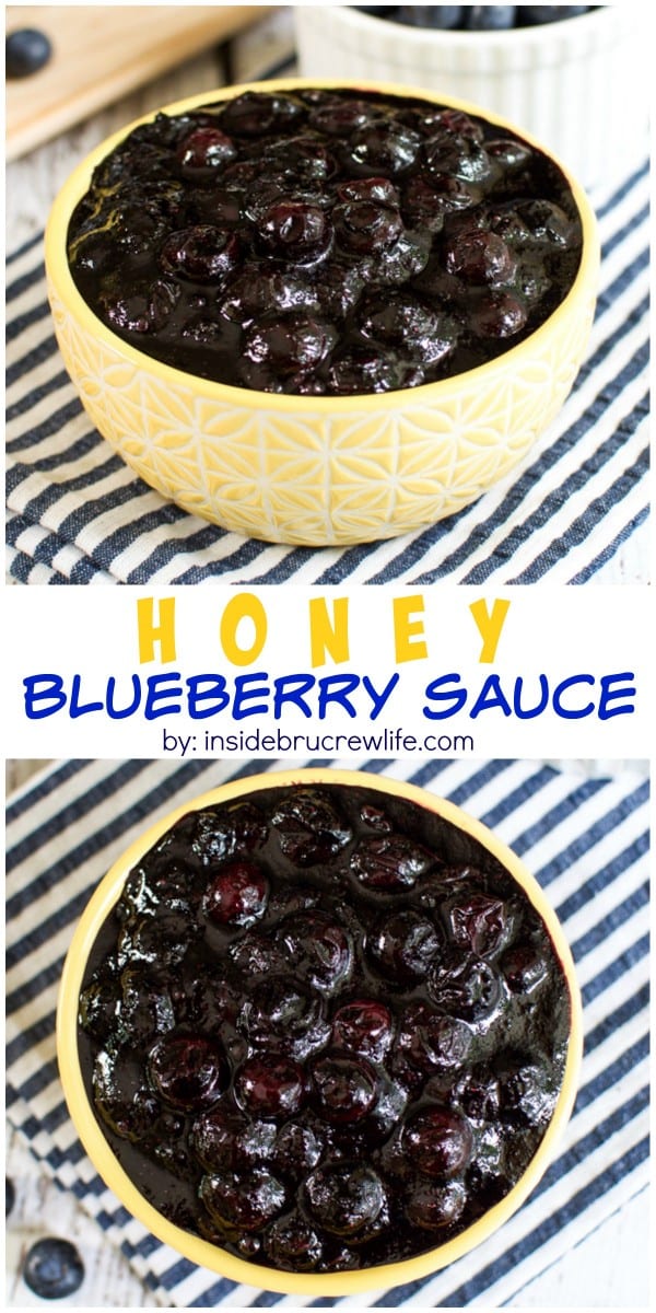 Honey Blueberry Sauce - blueberries and honey create an easy and delicious sauce that is great for pastries or baked goods.
