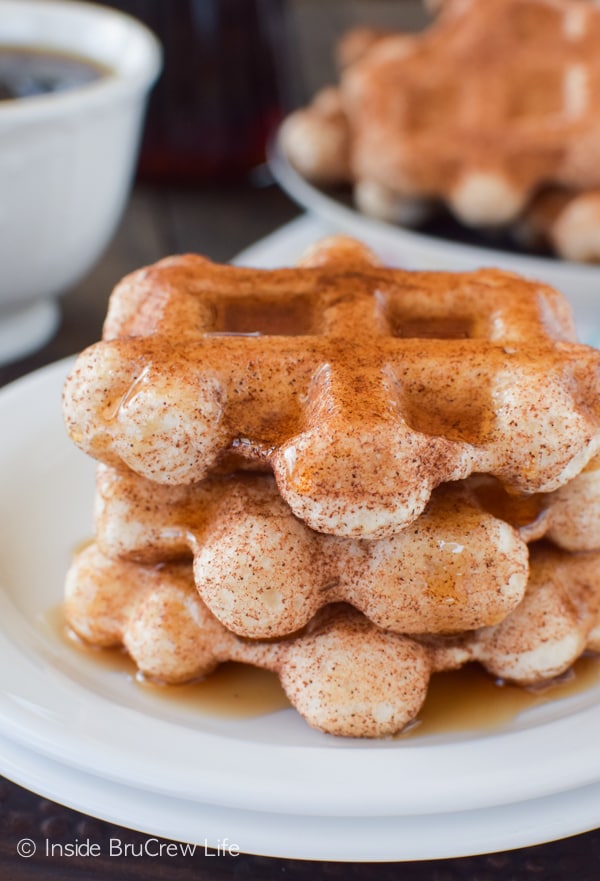 The cinnamon sugar waffles are quick, easy and perfect for busy mornings.
