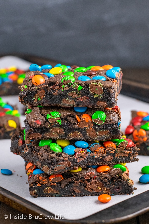 Fudgy M&M's Brownies Recipe - Inside BruCrew Life