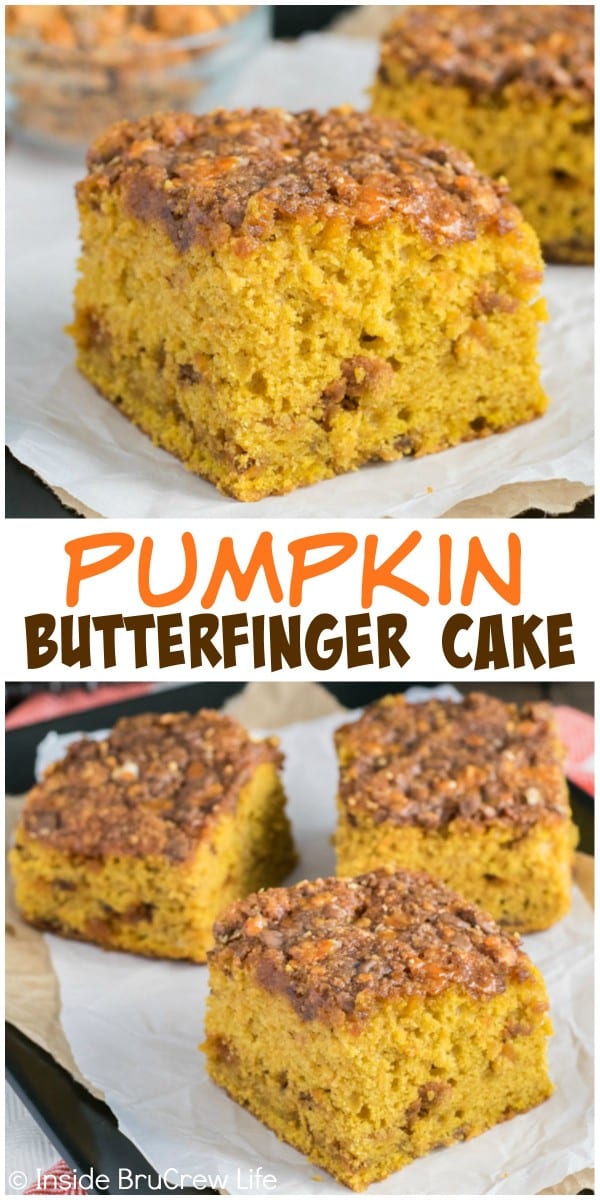 Pumpkin Butterfinger Cake | Inside BruCrew Life | Bloglovin’