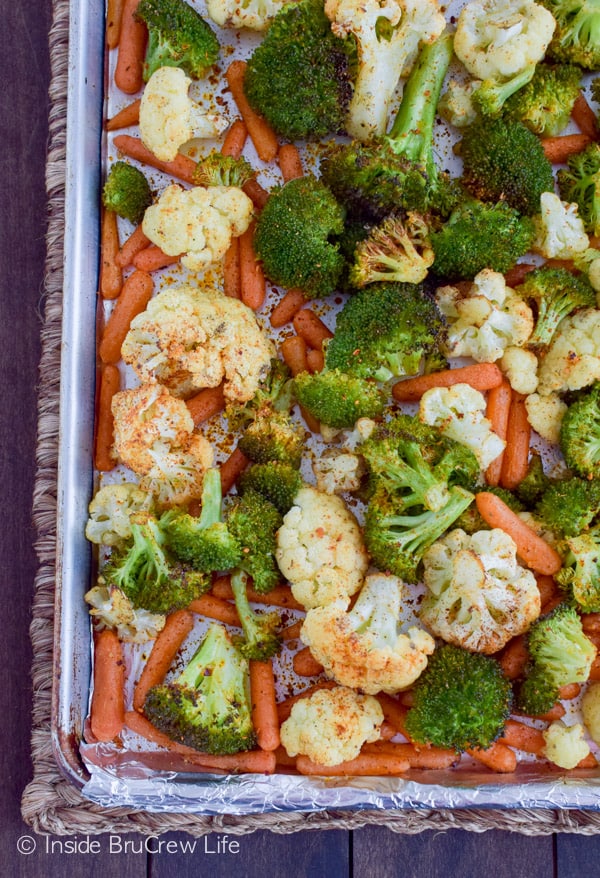 Adding a little olive oil and seasoning makes these roasted veggies a welcome side dish for dinner.