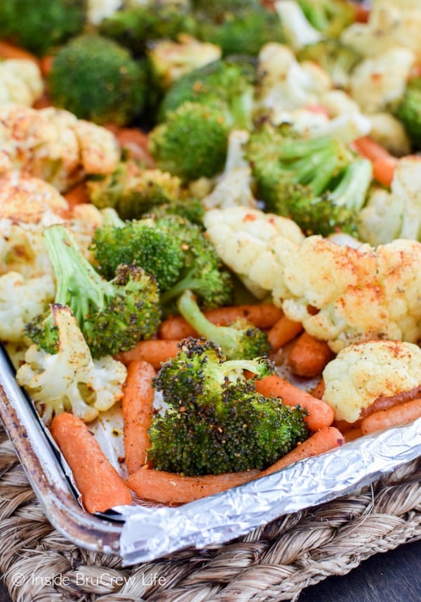Roasted Veggies that are coated in olive oil and seasoning will make you want veggies at every meal.