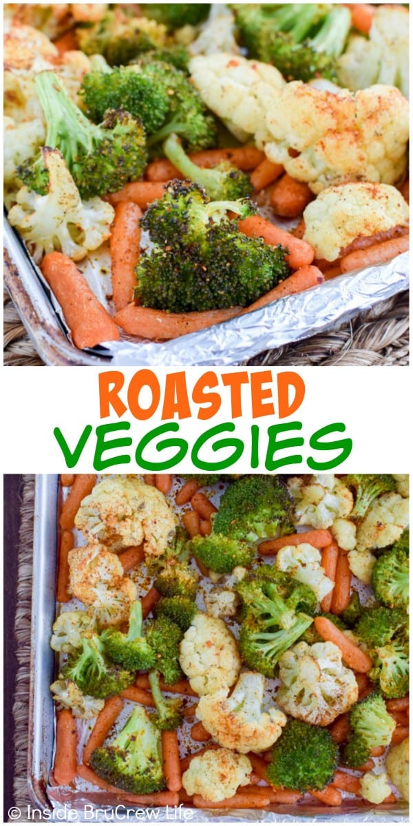 A drizzle of olive oil and seasoning makes these Roasted Veggies a delicious and healthy side to dinner.